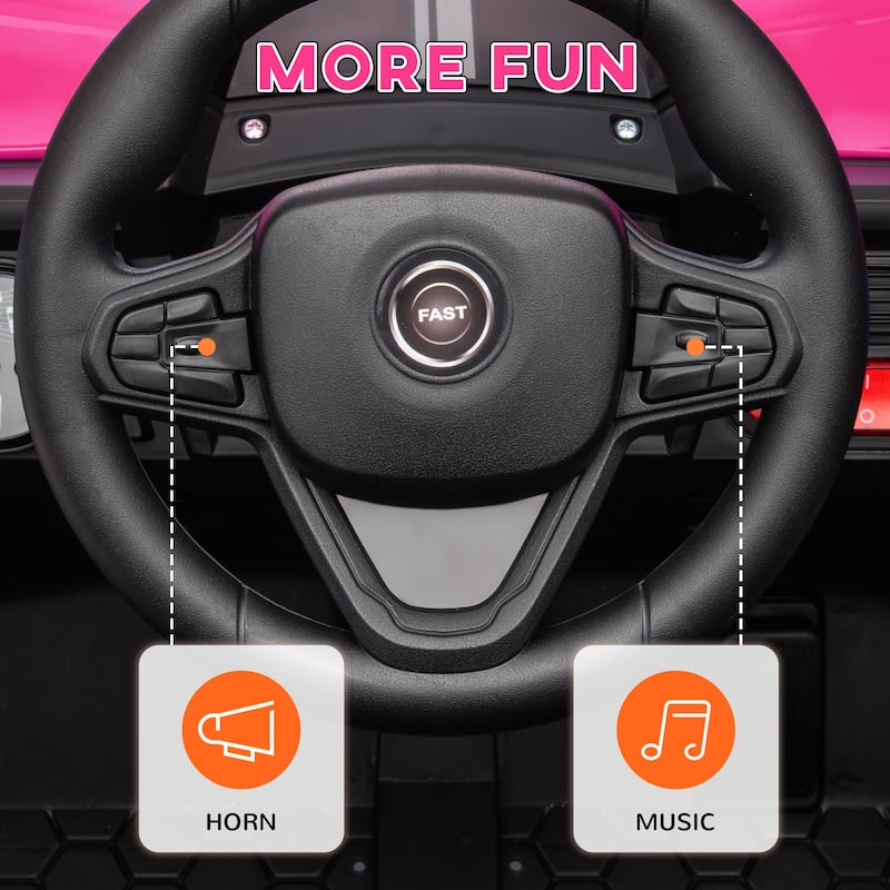 12V Kids Electric Car with Parent Remote, Ride-On Car Off-Road Toy Car All-Terrain Car with LED Light