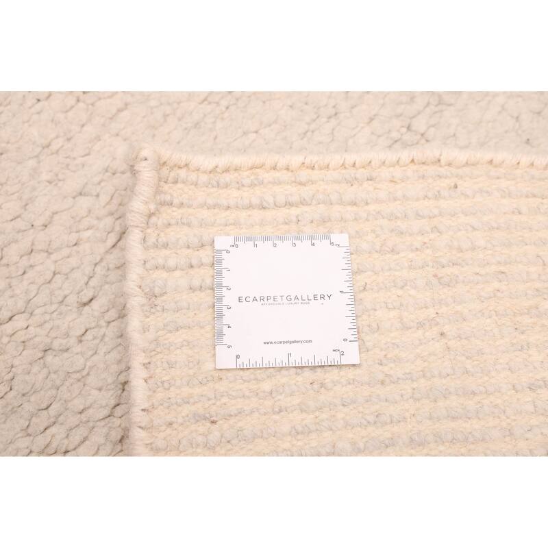 ECARPETGALLERY Hand-knotted Looma Light Grey Wool Rug - 8'2 x 9'9