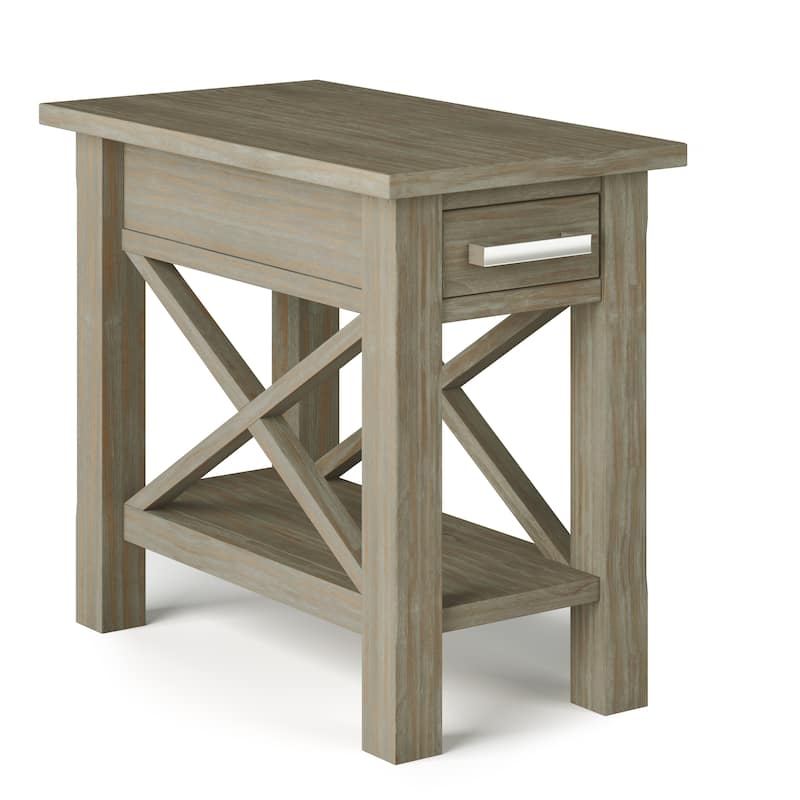 WYNDENHALL Waterloo SOLID WOOD 14 inch Wide Rectangle Contemporary Narrow Side Table - 14 inch Wide