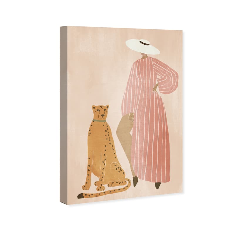 Wynwood Studio Canvas Animals Spots and Stripes II Gold and Light Red Modern & Contemporary Wall Art Canvas Print