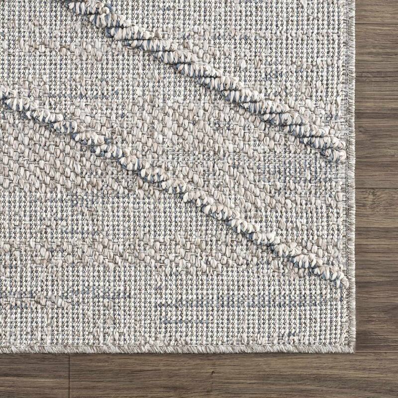 Hauteloom Butch Living Room, Bedroom Patio Outdoor Area Rug - Farmhouse - Taupe,Beige - 2' x 3'