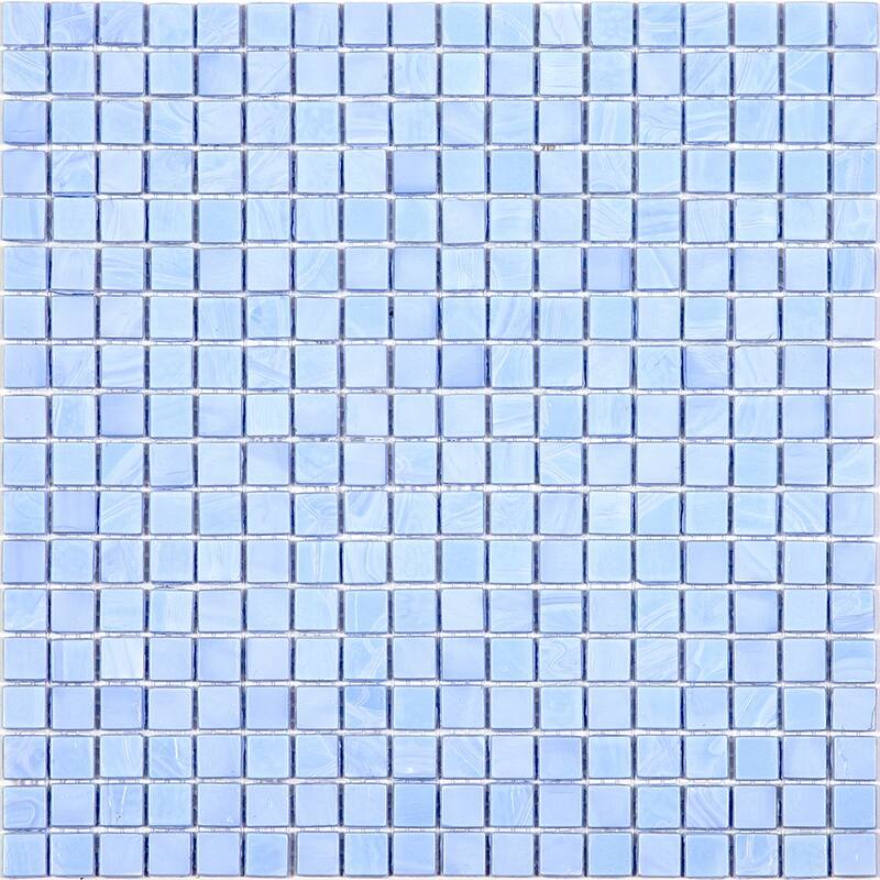 Apollo tile 12" x 12" Skosh Glossy Columbia Blue Glass Tile (18.69 sq ft/case) - 20 Pack