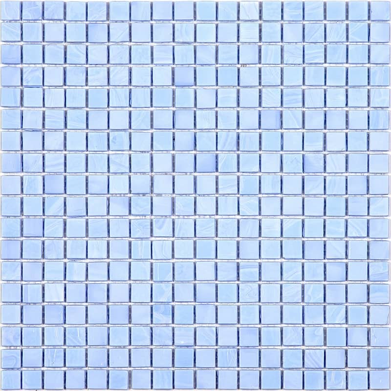 Apollo tile 12" x 12" Skosh Glossy Columbia Blue Glass Tile (18.69 sq ft/case) - 20 Pack