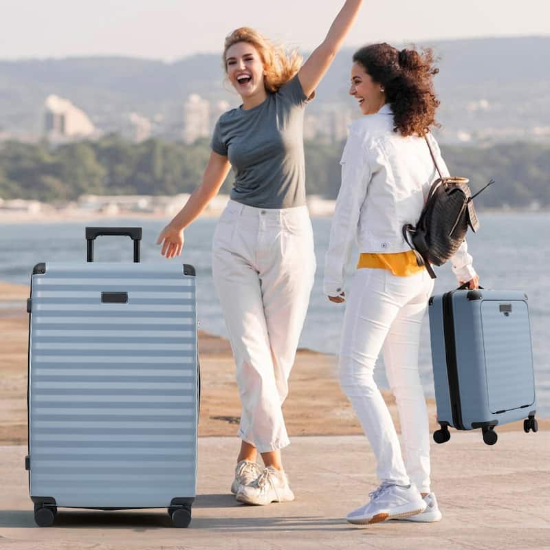 5 Piece ABS Hardside Lightweight Expandable Suitcase with USB Port