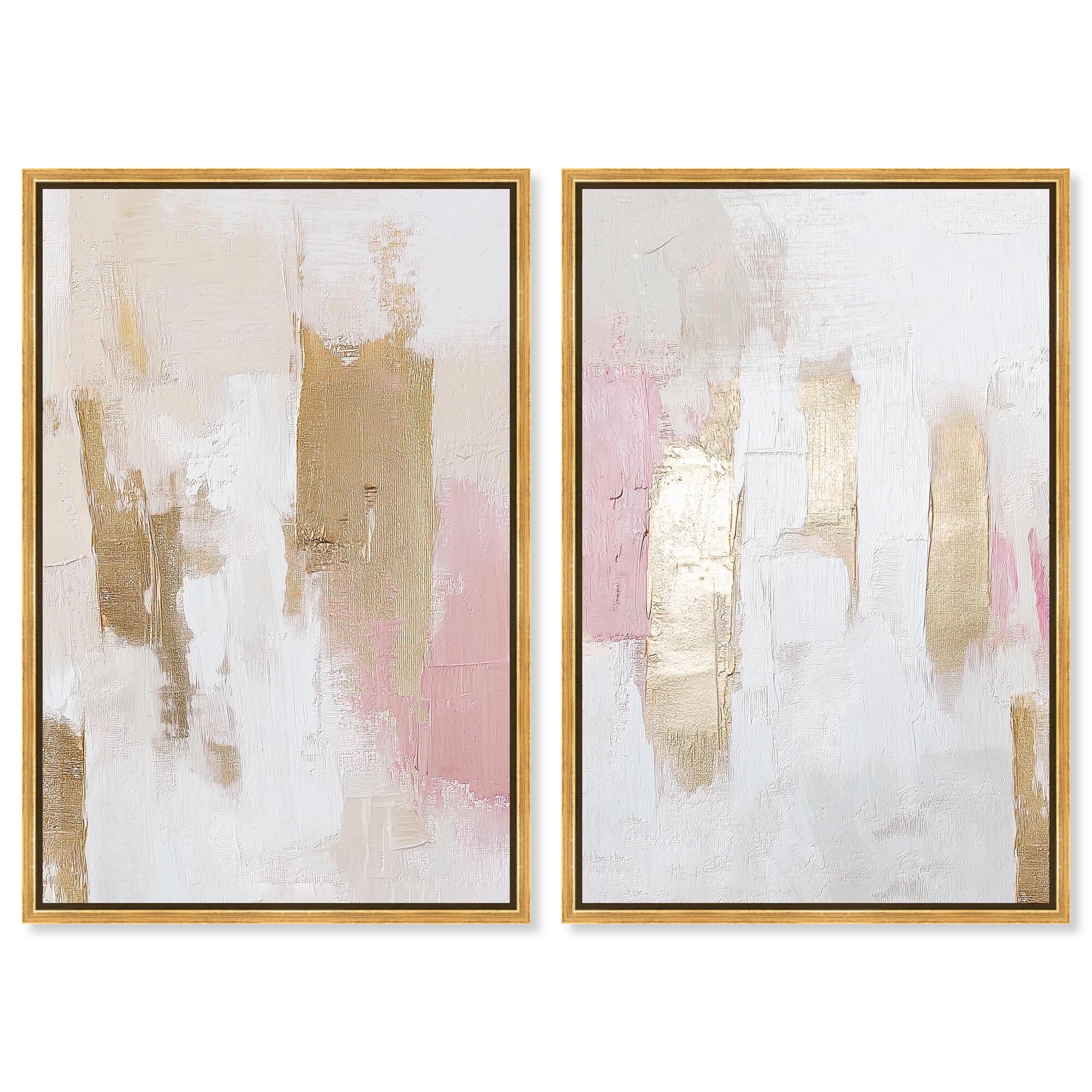 Gentle Elegance Abstract Set Canvas Print By Remedy