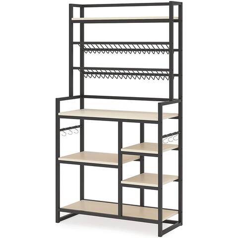 6-Tier Kitchen Baker's Rack with Storage Shelf, 6 S-Hooks, Spice Rack - 15.7"D x 35.4"W x 70.9"H