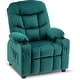 preview thumbnail 49 of 56, MCombo Big Kids Recliner Chair with Cup Holders , Velvet Fabric Green