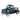 Solar Metal Truck Planter, Blue