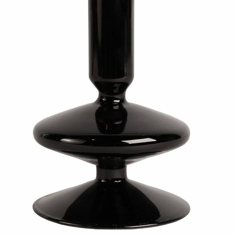Modern Bubble Glass Candle Holder with Rounded Accent Base