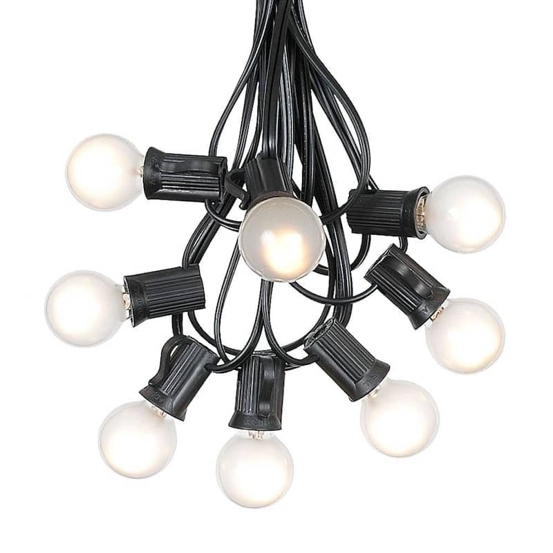 25 Foot G30 Outdoor Globe Patio String Lights - Set of 25 G30 Globe Bulbs - White