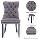 preview thumbnail 21 of 55, Set of 2 Modern Glam Velvet Dining Chairs - Armless TuftedAccent Side Chairs with Nailhead Trim & Ring Handle
