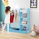 preview thumbnail 22 of 30, Gymax Kids Dress up Storage Hanging Armoire Dresser Costume Closet w/