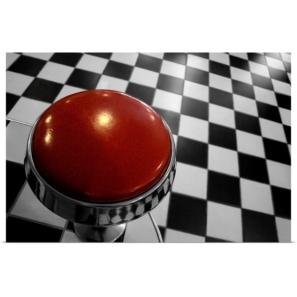 "The classic interior decor style of a Californian diner." Poster Print
