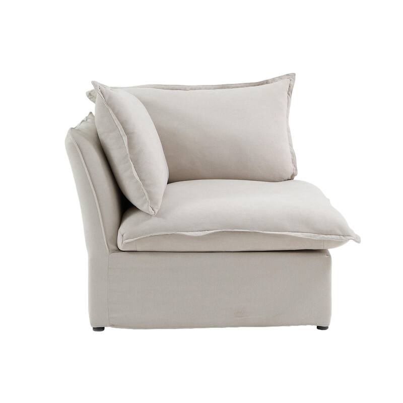 6 Piece U-shaped Velvet Upholstery Modular Sectional Sofa with 2 Ottoman