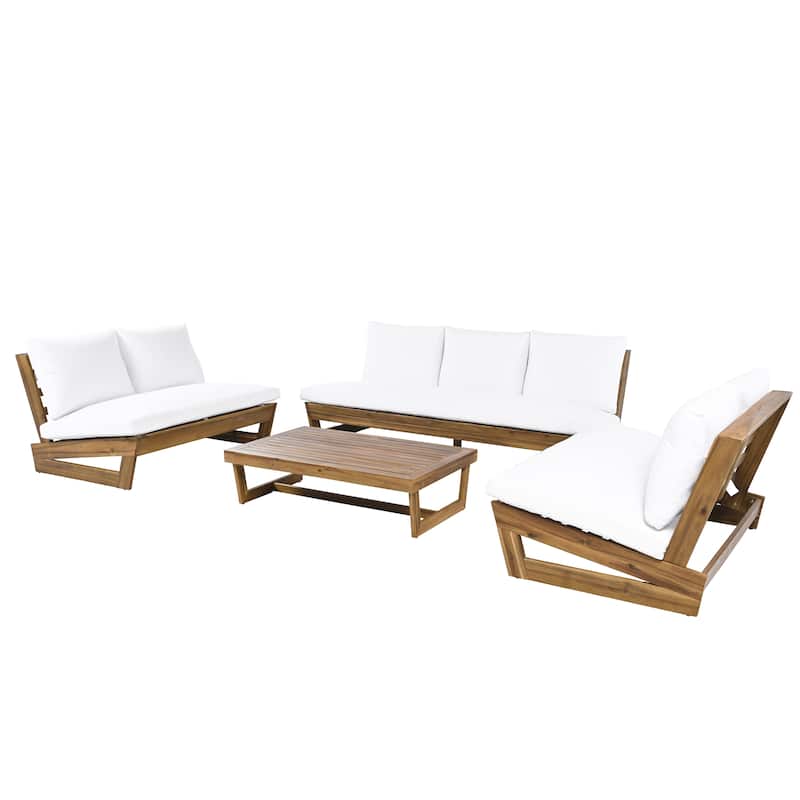 Christopher Knight Home - Sherwood 4-Piece Outdoor Patio Sofa Set