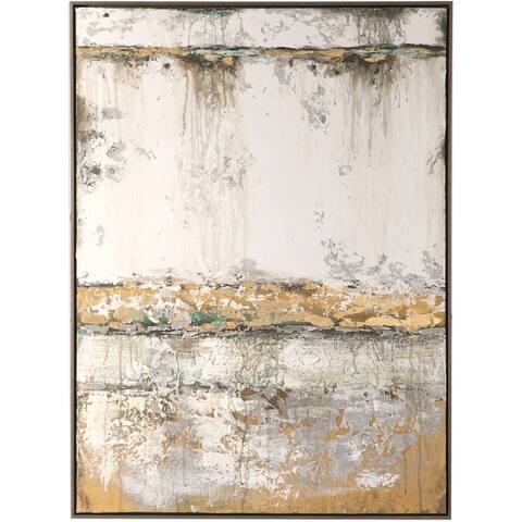Uttermost The Wall 47-3/4" x 36" Framed Abstract Painting on Canvas - Neutral Cream