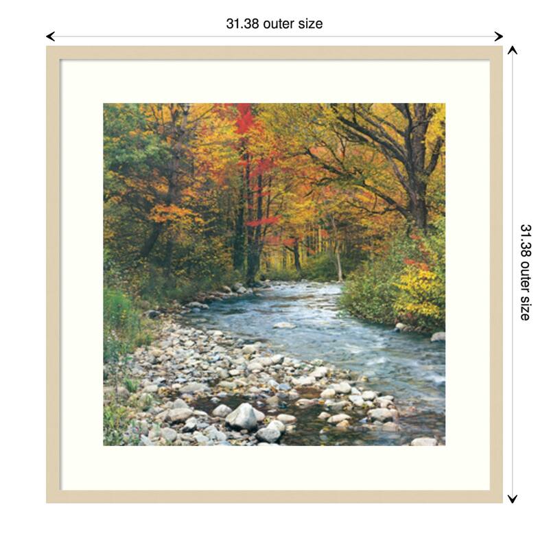 Forest Creek I Framed Art Print - 31 x 31 in - Brown