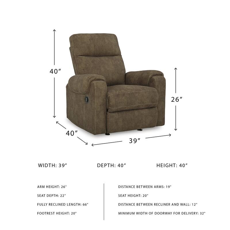 Signature Design by Ashley Edenwold Brown Recliner