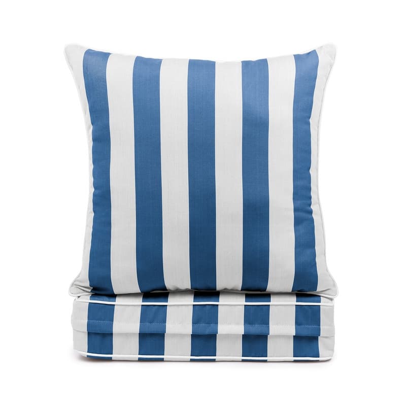 Sherry Kline Indoor/Outdoor Cabana Stripe Deep Seat Cushion (Seat & Back)