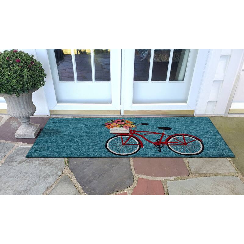 Liora Manne Frontporch Bike Ride Indoor/Outdoor Rug