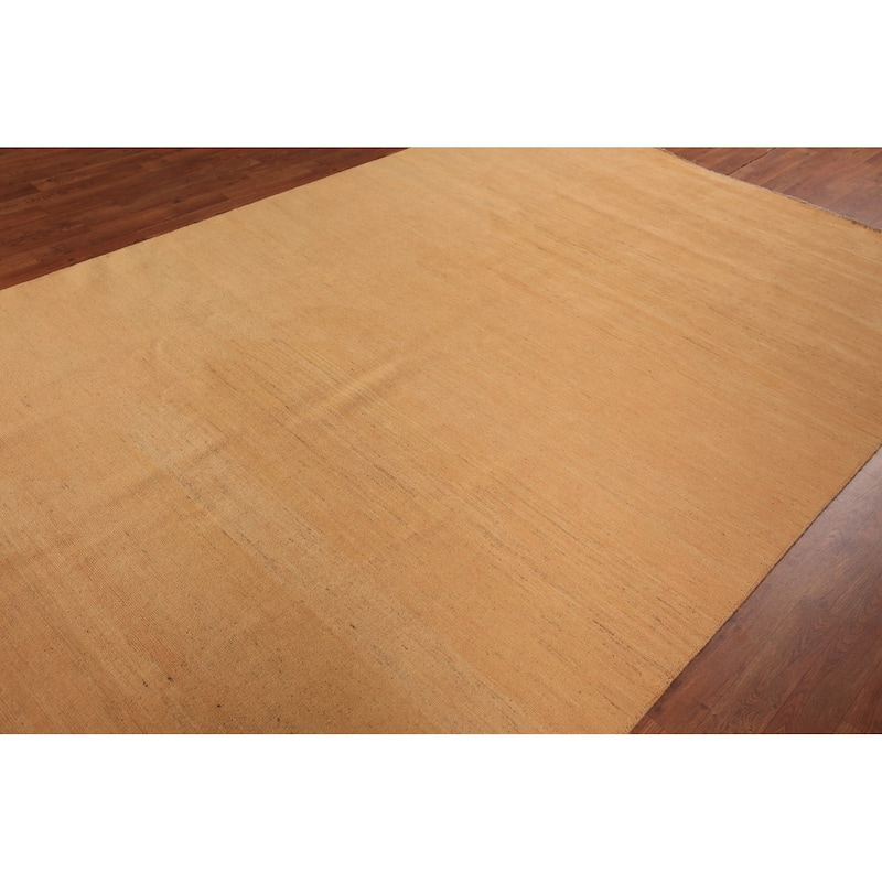 Modern Rust Gabbeh Oriental Area Rug Handmade Wool Carpet - 6'6" x 9'10"