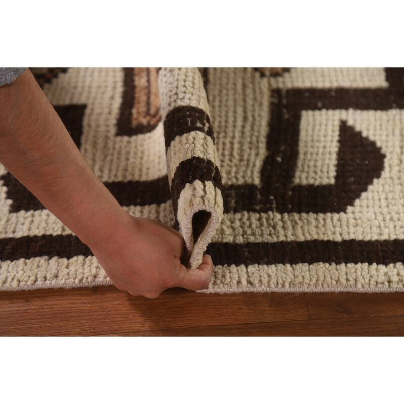Vegetable Dye Anatolian Turkish Runner Rug Handmade Wool Carpet - 3'1"x 12'2"