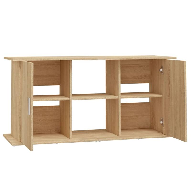 vidaXL Aquarium Stand Sonoma oak Engineered wood 47.6 x 16.1 x 22.8 in - 16.1 x 47.6 x 22.8