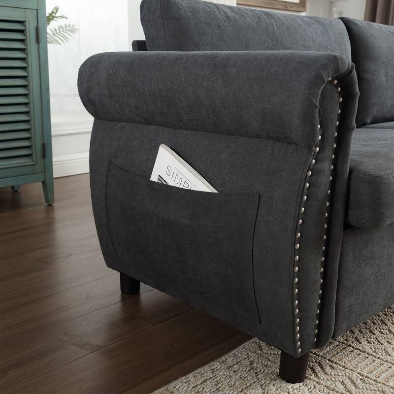 U_Style 80.7'' 2-in-1 Sofa Bed Sleeper with Large Mattress, for Living Room Spaces Bedroom