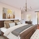 preview thumbnail 3 of 9, Azizon French Country 6-Light Rustic Wood Chandelier Modern Farmhouse Hanging Lights - L29.5 XW 29.5 XH 24.4