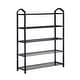 preview thumbnail 4 of 5, 31 in. H 15-Pair 5-Tier Black plastic Shoe Rack, Sturdy Shoe Shelf Storage for Bedroom, Entryway and Hallway