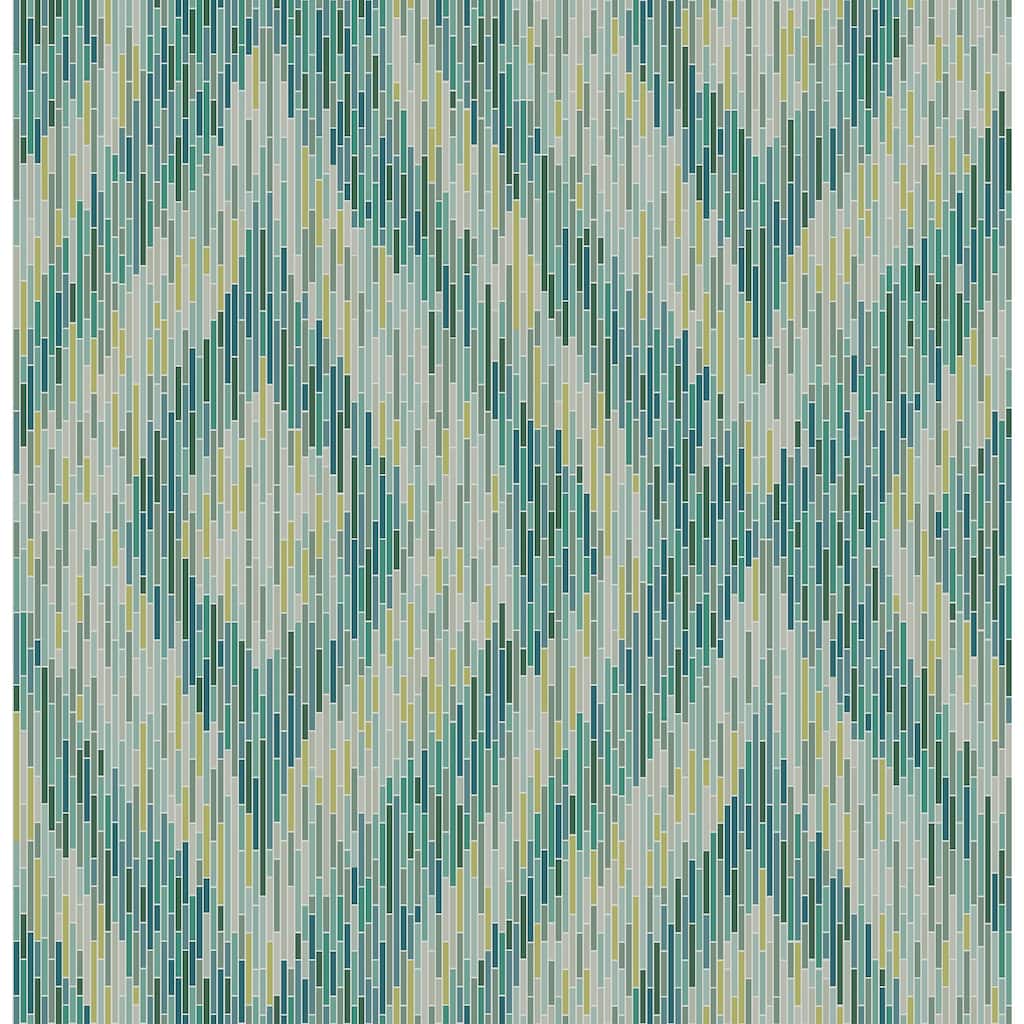 A-Street Prints Ethereal Green Ogee Wallpaper