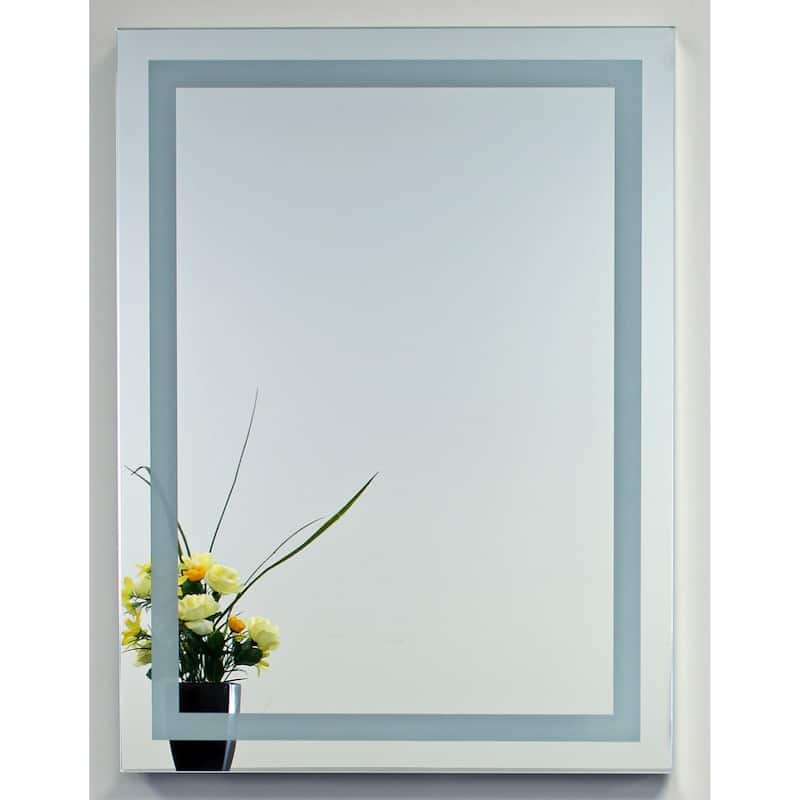 Miseno 20" W x 28" H Rectangular Frameless Wall Mounted Mirror with