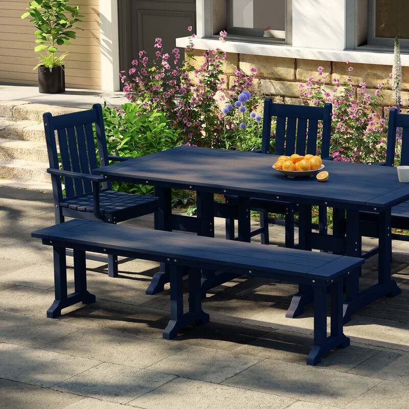 Laguna Hdpe All Weather Outdoor Patio 65" Bench