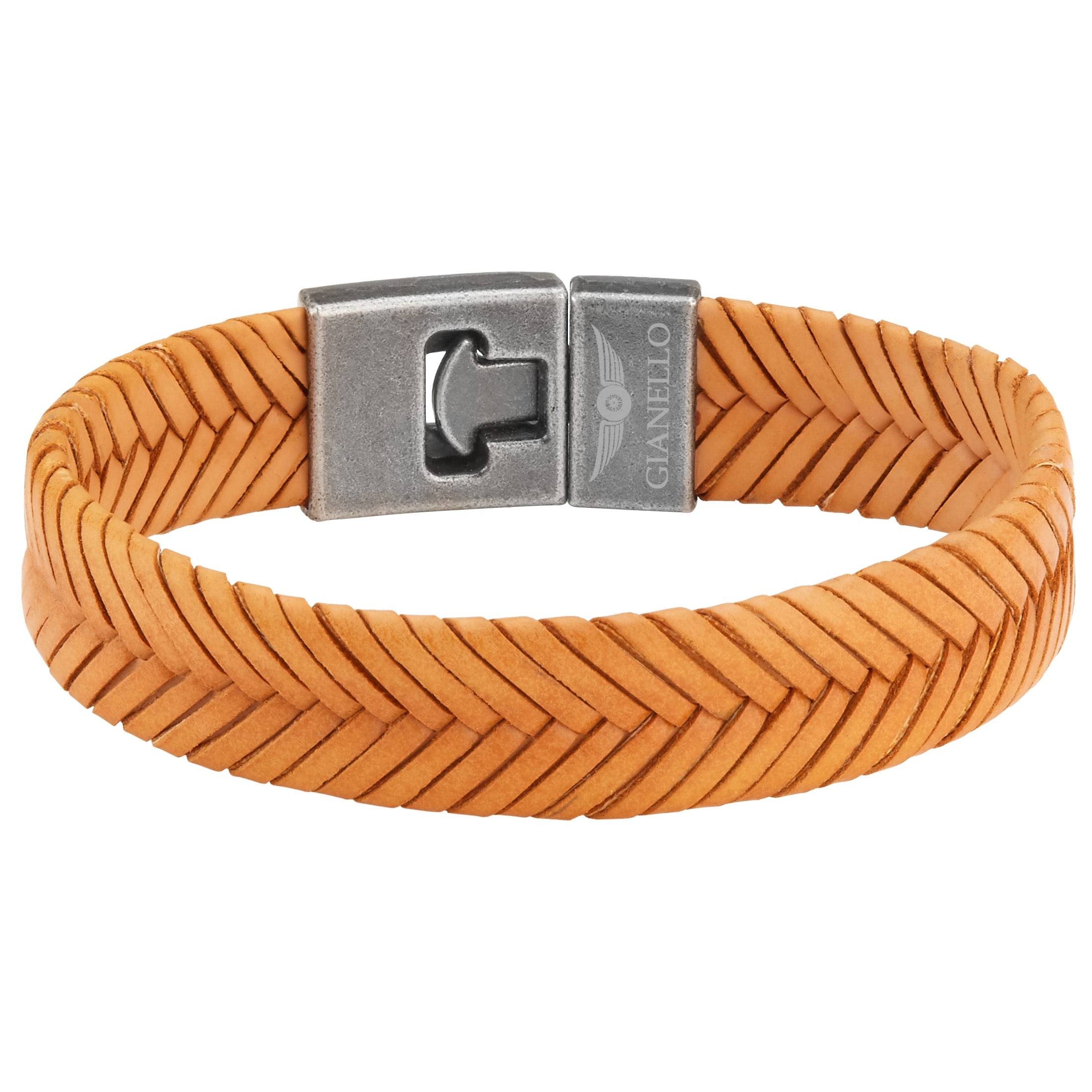 Gianello Trieste Handmade Men's Black Rope Fusion Bracelet (Large