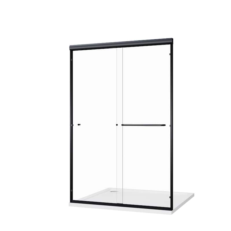 Elegant Double Sliding Shower Door 58.5-60''W x 72'' H Brushed Nickel or Chrome or Matte Black or Gold Finish Framed
