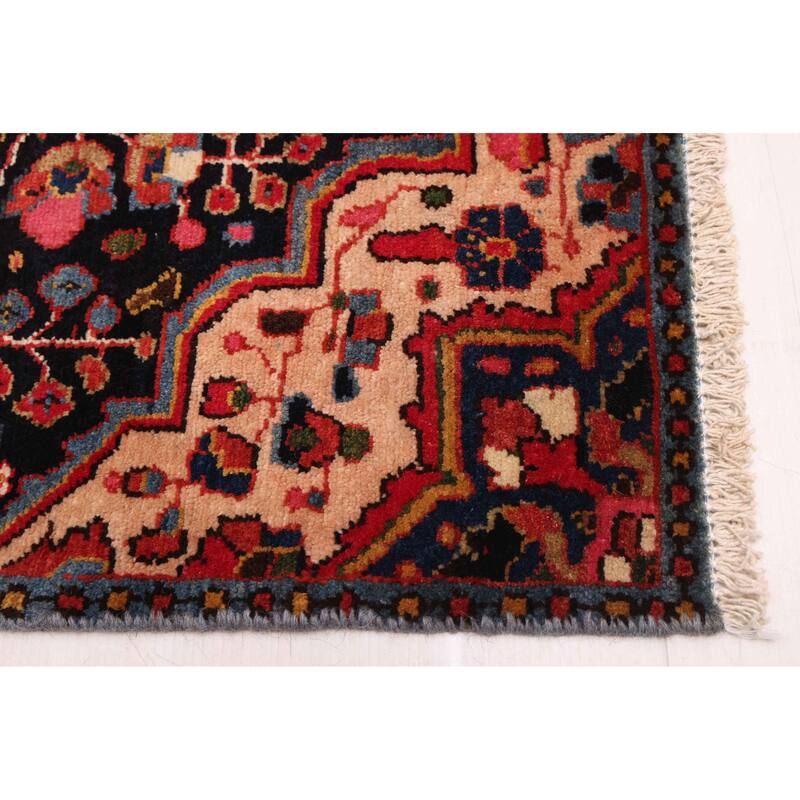 ECARPETGALLERY Hand-knotted Anatolian Vintage Dark Navy Wool Rug - 3'3 x 5'5