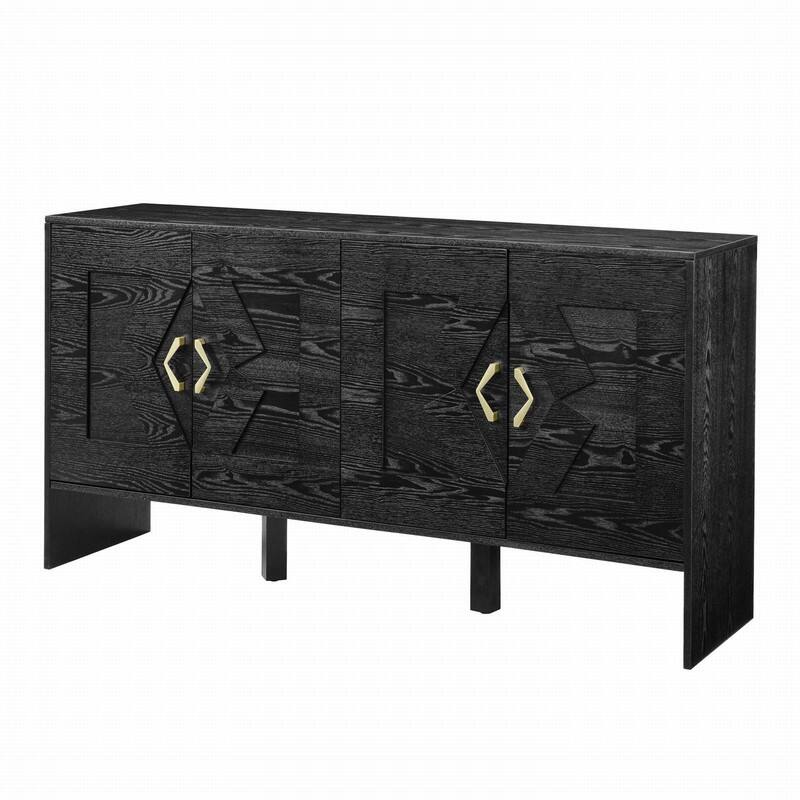 60" Mid Century Modern Sideboard Buffet Cabinet with Storage for Stylish Home Organization