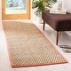 preview thumbnail 17 of 169, SAFAVIEH Natural Fiber Marina Basketweave Seagrass Rug 2'6" x 10' Runner - Natural/Rust