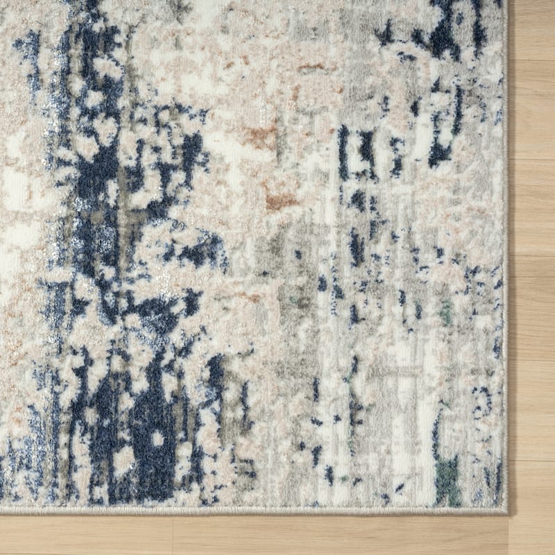 Ava Modern Abstract Performance Indoor Area Rug by Sevita