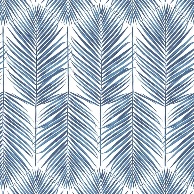 NextWall Paradise Palm Peel and Stick Wall Mural - 108 x 108 x 0.01 inches - Coastal Blue