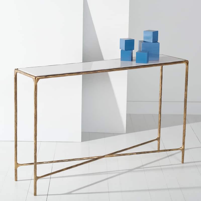 SAFAVIEH Couture Dorotea Forged Metal Rectangle Console Table - 48" W x 12" L x 30" H - 48"W x 12"D x 30"H