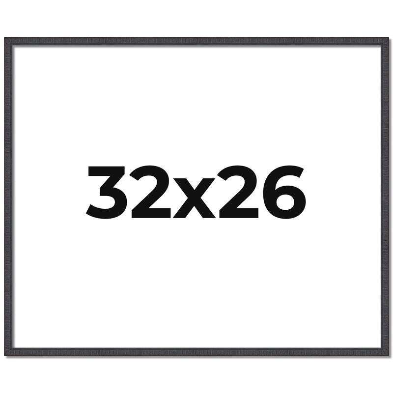 32x26 Frame Brown Solid Wood Picture Frame - Complete Modern Photo