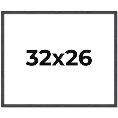 32x26 Frame Brown Solid Wood Picture Frame - Complete Modern Photo