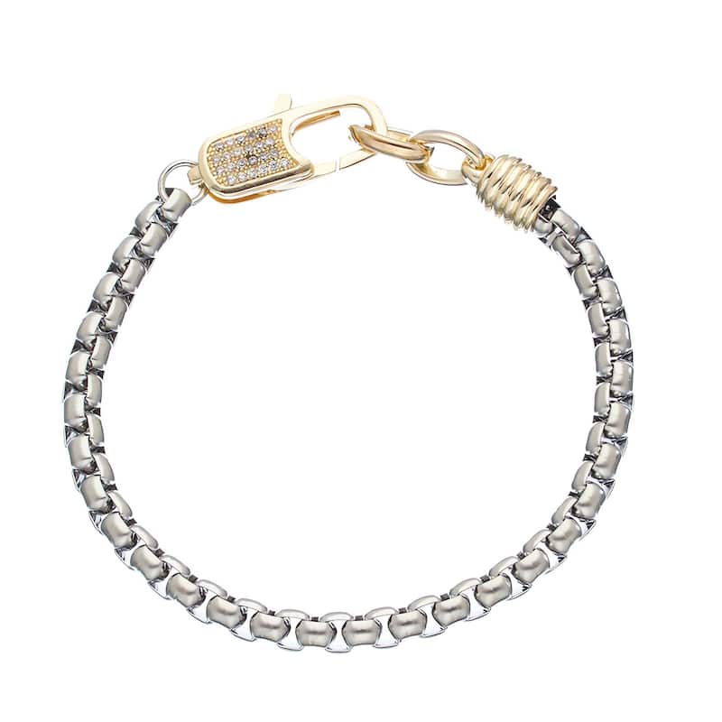 Juvell Gold Plated Cubic Zirconia Bangle Bracelet