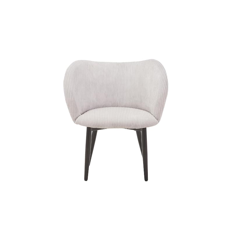 MidCentury Corduroy Upholstered Curved Back Dining Chair Set of 2