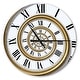 preview thumbnail 7 of 8, Designart 'Time Spiral in Antique Style' Oversized Contemporary Wall CLock 16 in. wide x 16 in. high