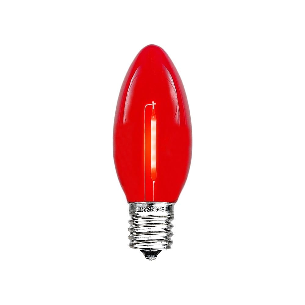 25 Pack C9 LED Outdoor Christmas Replacement Bulbs, Warm White, C9/E17 Base
