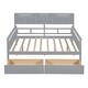 preview thumbnail 12 of 16, Full size Daybed, Wood Slat Support, with Bedside Shelf and Two Drawers