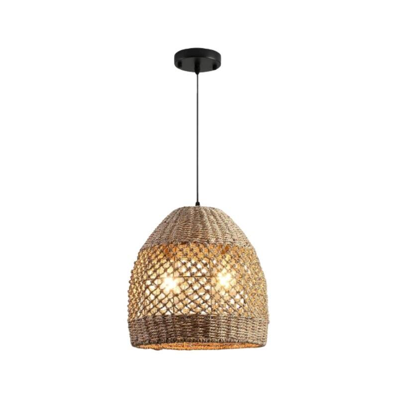2 Light hanging light rattan kitchen lights rattan pendant light