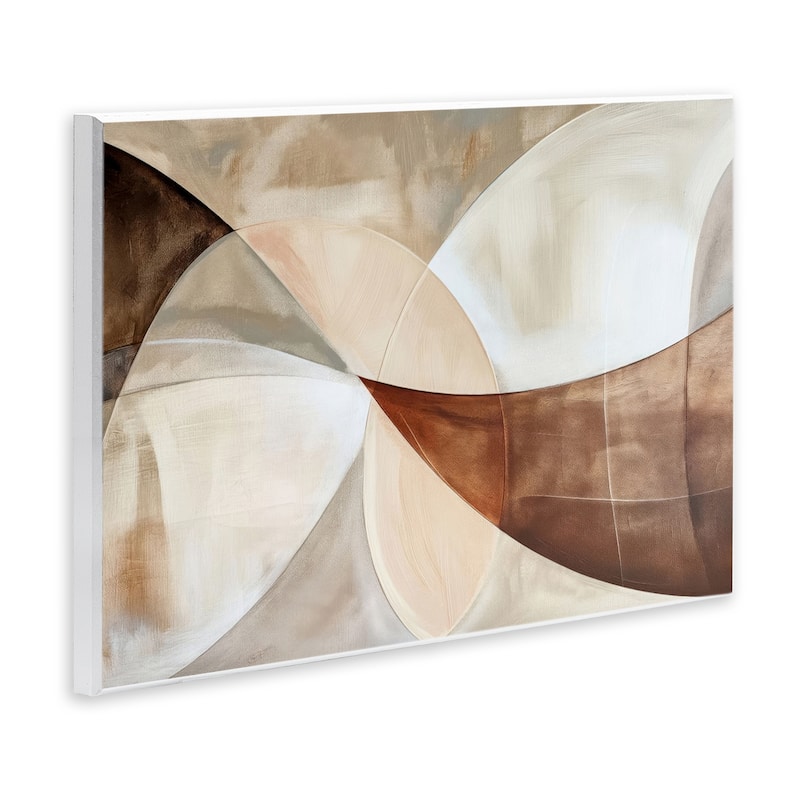 Stupell Curved Neutral Tones Abstraction Wall Plaque Art Design By LSR Creative Studio